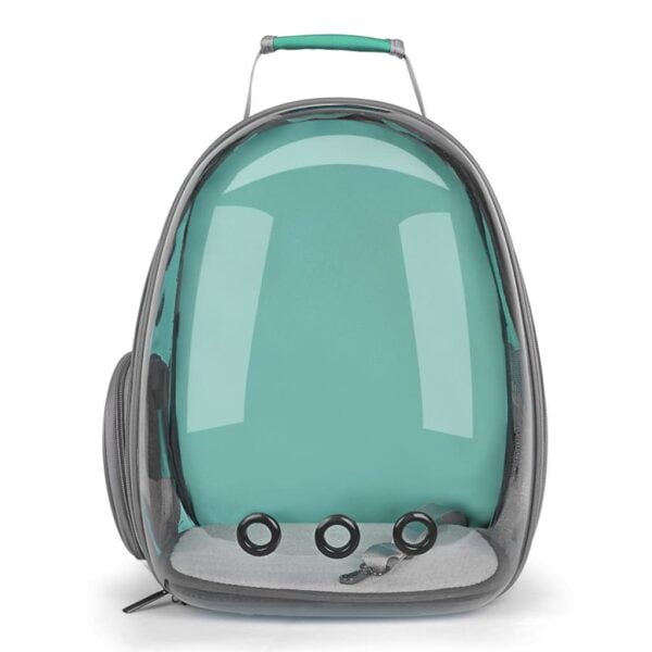 green clear bubble cat backpack front view