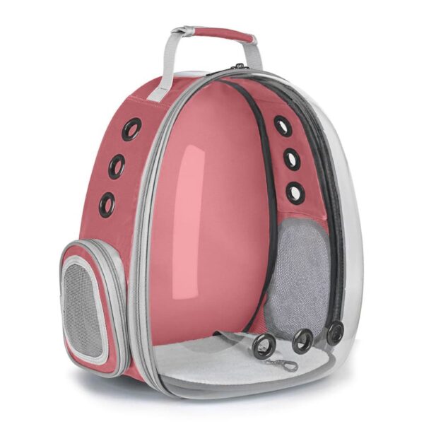 pink clear bubble cat backpack