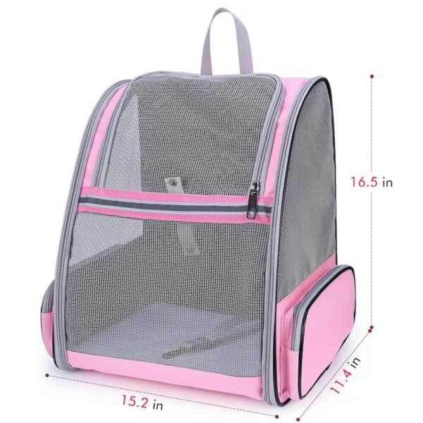 pink mesh cat backpack