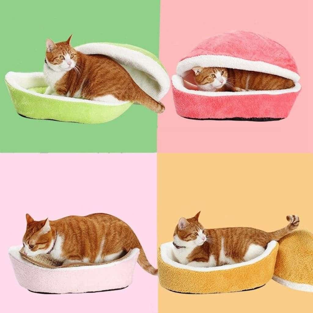 hamburger cat bed